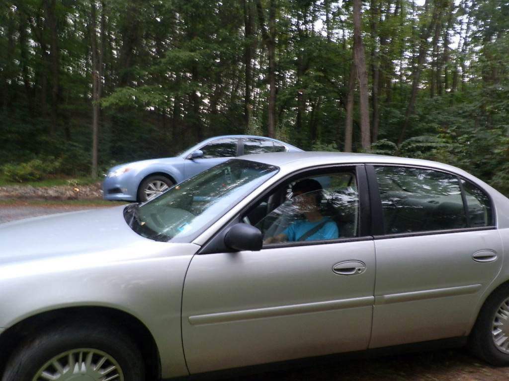 First Day of School - Senior Year.  Instead of getting on the bus...he drove away in a car.   