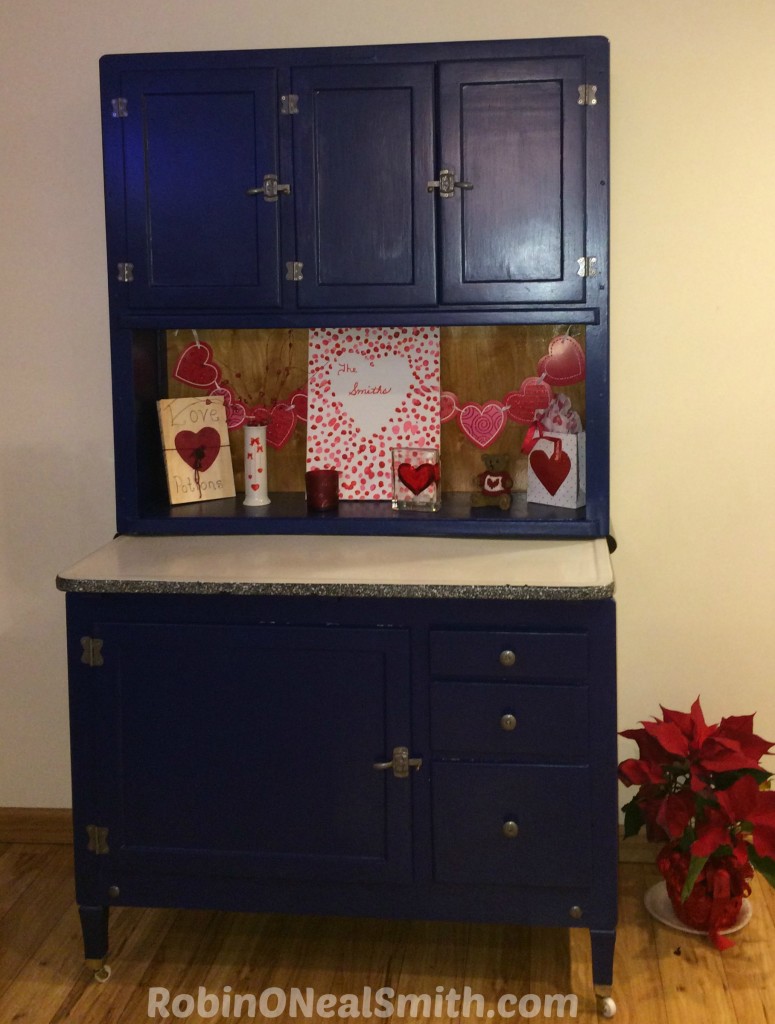 Hoosier with Valentine Print