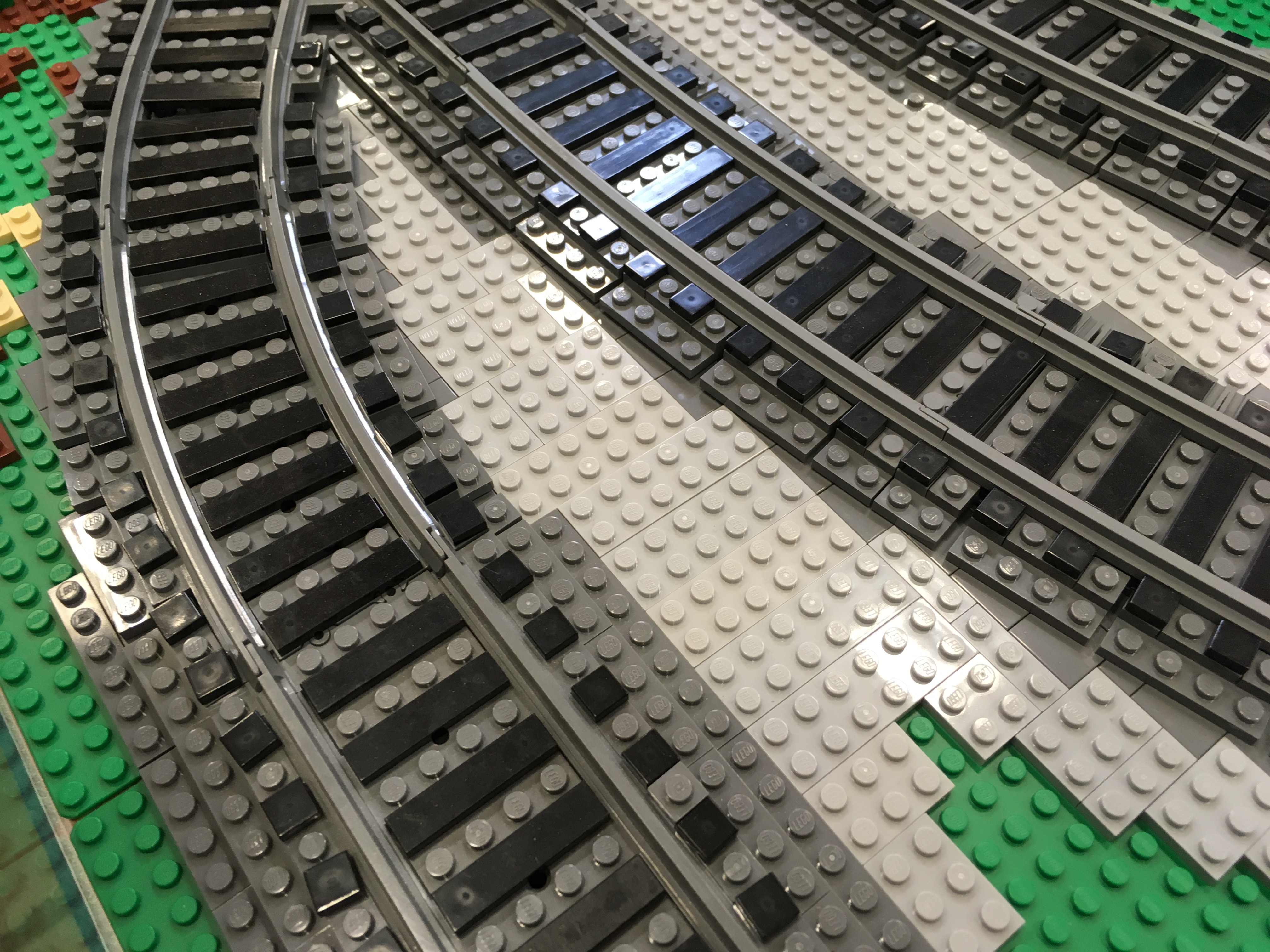 Model train tracks