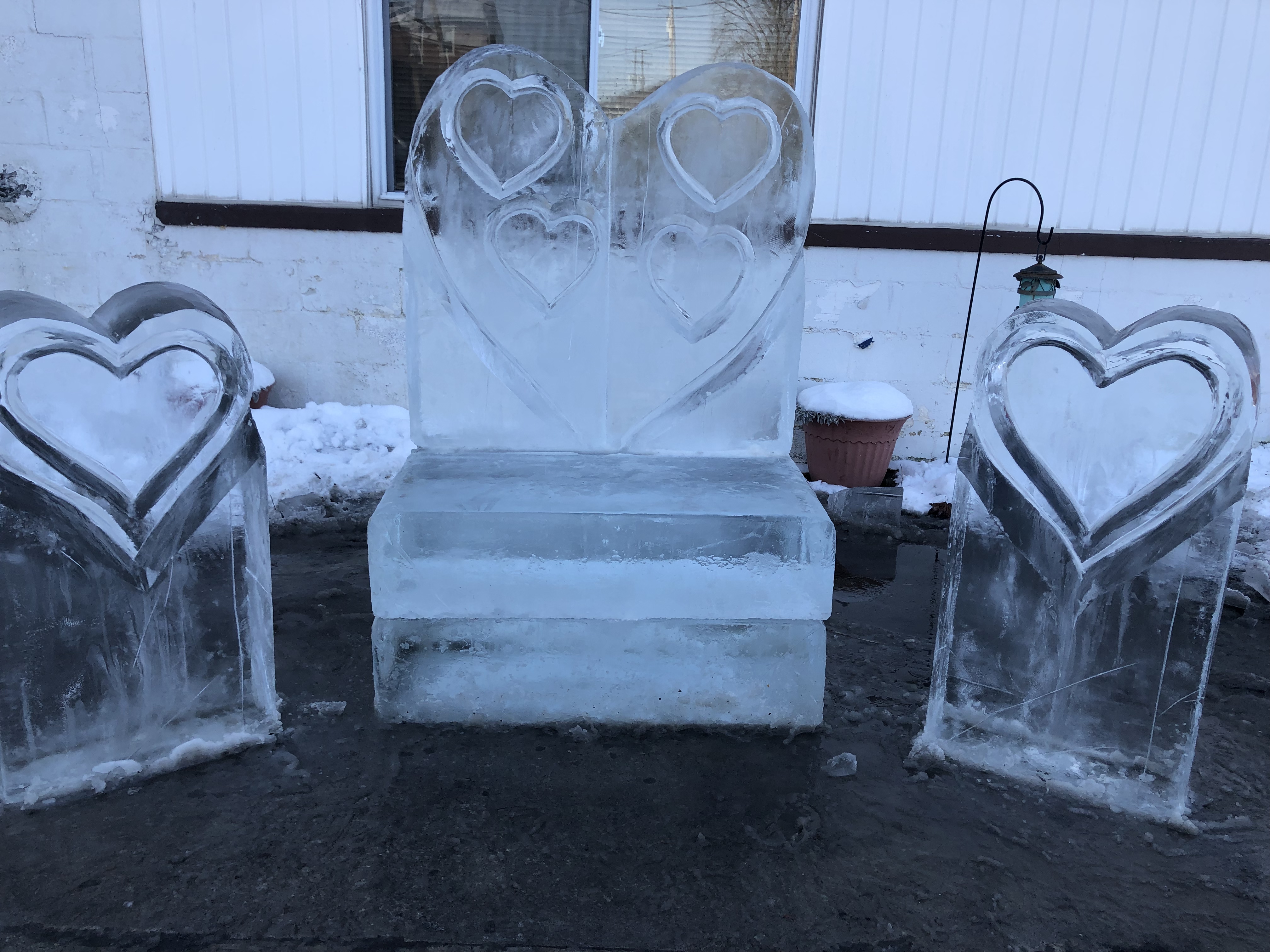 Chocolate walk ice sculture