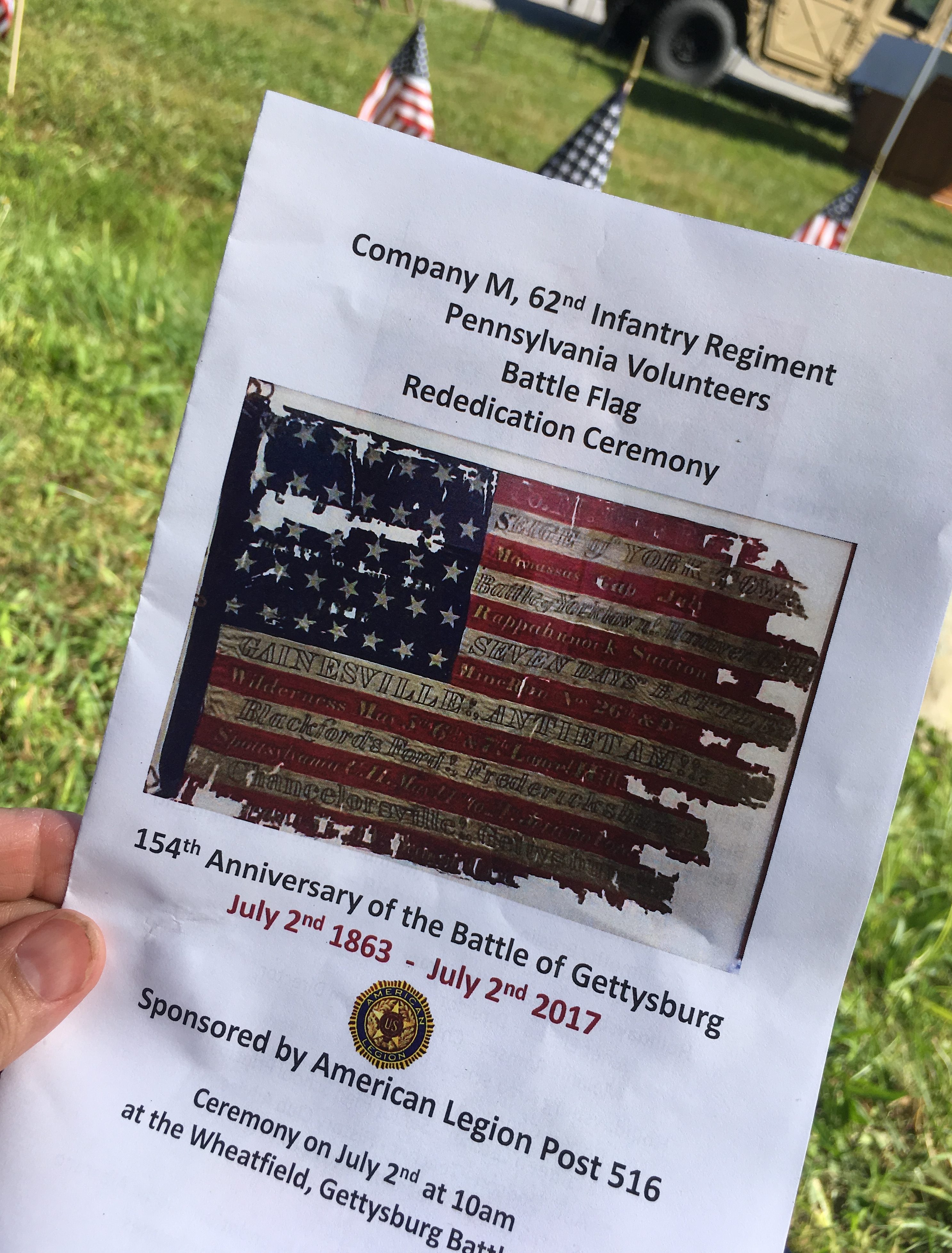 Civil War Flag Ceremony